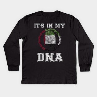 United Arab Emirates  It's In My DNA - Gift for UAE Emirati From United Arab Emirates Kids Long Sleeve T-Shirt